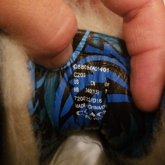 Nwt Coach Shearling Pointed Toe High Top Sneakers - Picture 7 of 8